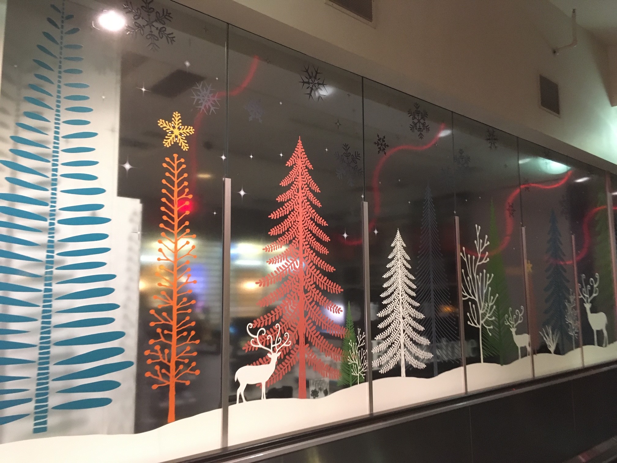 PHL Airport Christmas Window Graphics 2