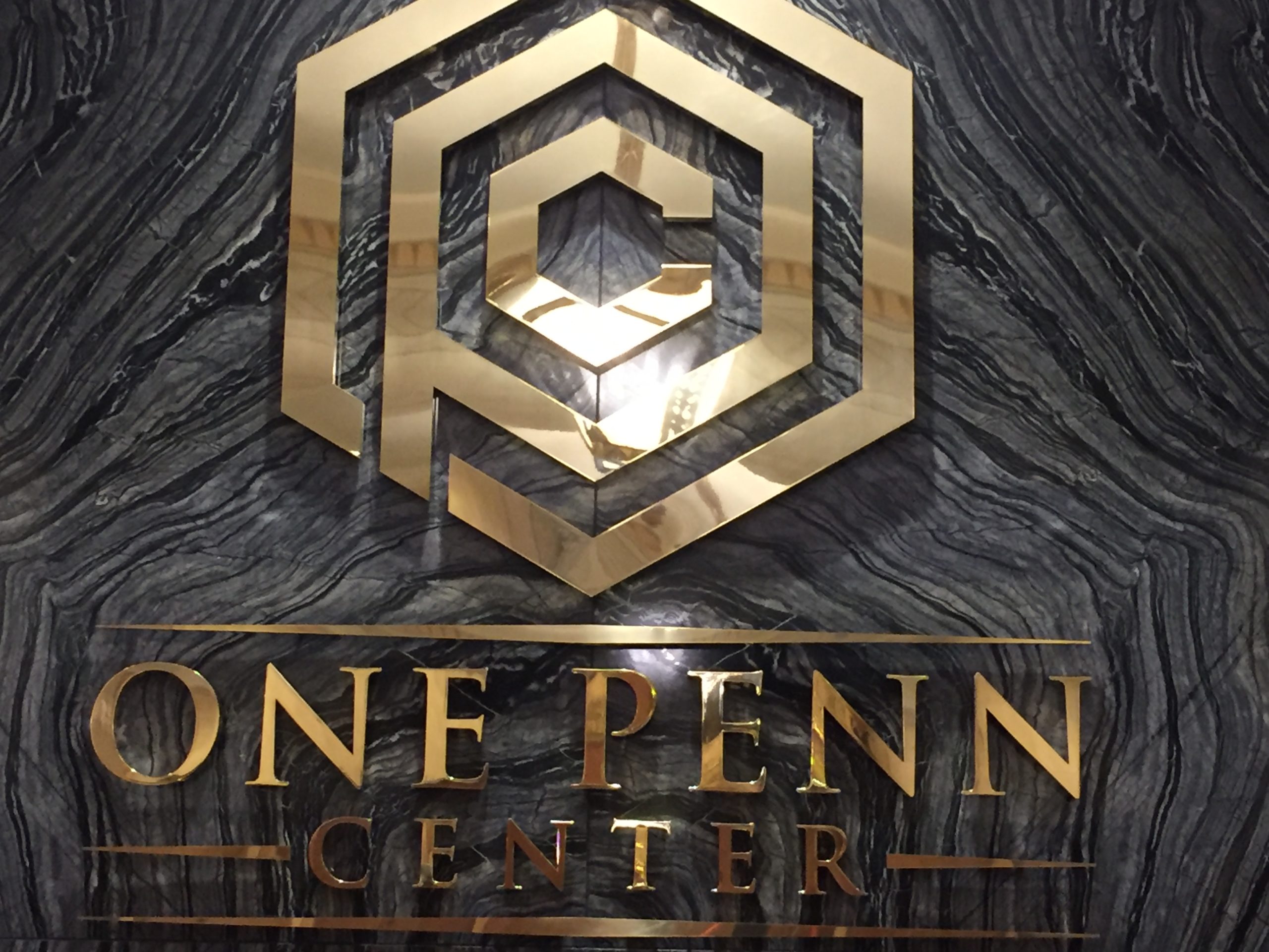 One penn center entry sign